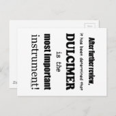 Dulcimer belangrijkste instrument briefkaart (Voorkant / Achterkant)