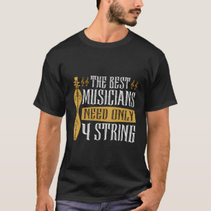 Dulcimer beste muzikant 4 String Mountain Dulcimer T-shirt