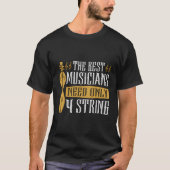 Dulcimer beste muzikant 4 String Mountain Dulcimer T-shirt (Voorkant)