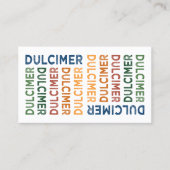 Dulcimer Cute Colorful Visitekaartje (Voorkant)