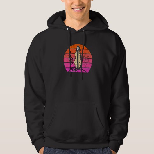 Dulcimer Gitaar Vintage Dulcimer Hoodie (Voorkant)