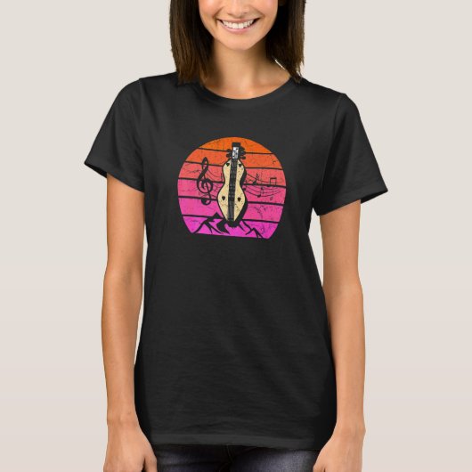 Dulcimer  Gitaar Vintage Dulcimer T-shirt (Voorkant)