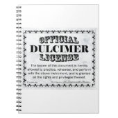 Dulcimer-licentie Notitieboek (Voorkant)