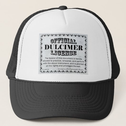 Dulcimer-licentie Trucker Pet (Voorkant)