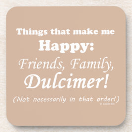 Dulcimer maakt me gelukkig bier onderzetter