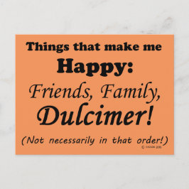 Dulcimer maakt me gelukkig briefkaart