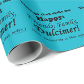 Dulcimer maakt me gelukkig cadeaupapier (Rol Hoek)