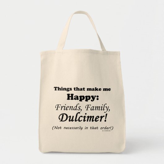 Dulcimer maakt me gelukkig tote bag (Voorkant)
