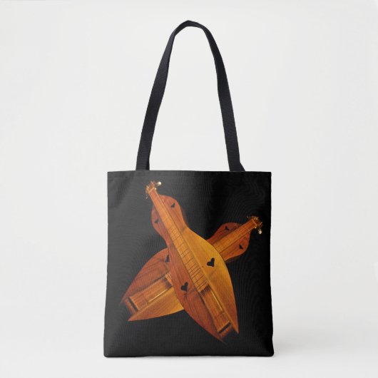 Dulcimer Musical Instruments Canvas tas (Voorkant)