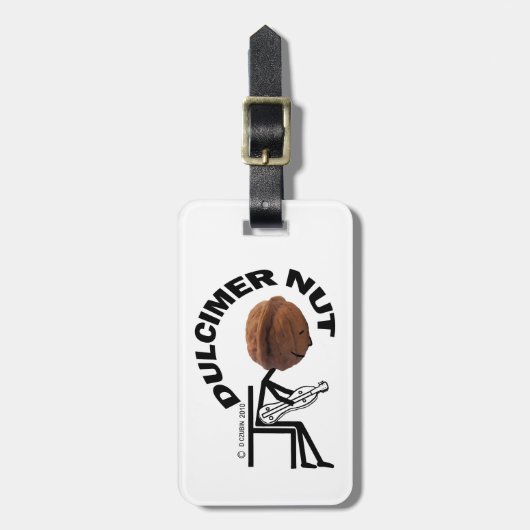 Dulcimer Nut Bagagelabel (Voorkant verticaal)