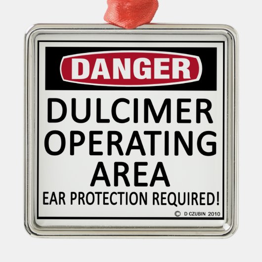 Dulcimer-operatiegebied Metalen Ornament (Voorkant)