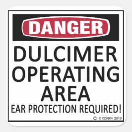 Dulcimer-operatiegebied Vierkante Sticker