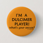 Dulcimer Player Pardon Ronde Button 5,7 Cm (Voorkant)