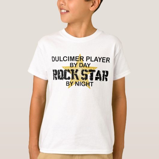 Dulcimer Rock Star by Night T-shirt (Voorkant)