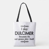 Dulcimer - Speel zelf Funny Deco Music Tote Bag (Achterkant)