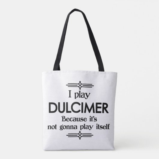 Dulcimer - Speel zelf Funny Deco Music Tote Bag (Achterkant)
