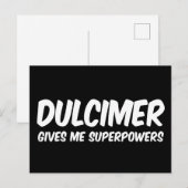 Dulcimer Superkrachten Grappige Superheld Muziek Briefkaart (Voorkant / Achterkant)