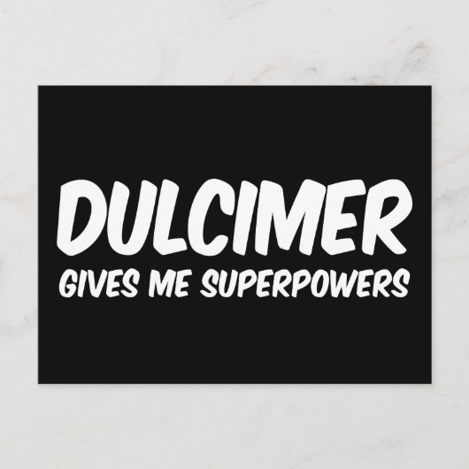 Dulcimer Superkrachten Grappige Superheld Muziek Briefkaart (Voorkant)