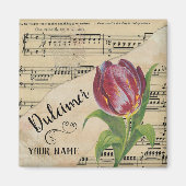 Dulcimer Tulip  vel Music Gepersonaliseerd Magneet (Voorkant)