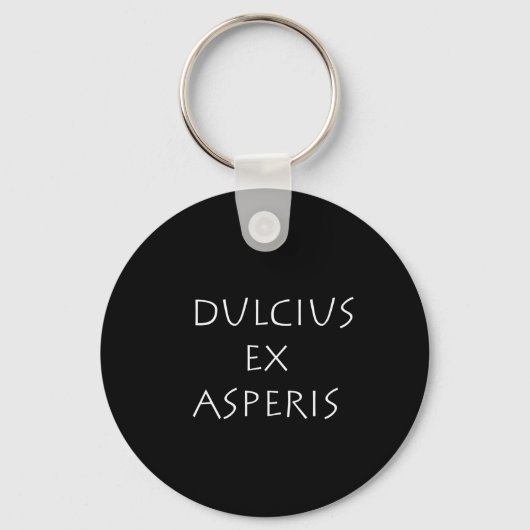 Dulcius ex asperis sleutelhanger (Voorkant)