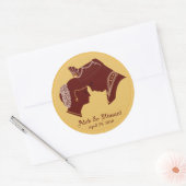 Dulha-Dulhan Indian Wedding Label/sticker Ronde Sticker (Envelop)