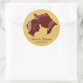 Dulha-Dulhan Indian Wedding Label/sticker Ronde Sticker (Tas)