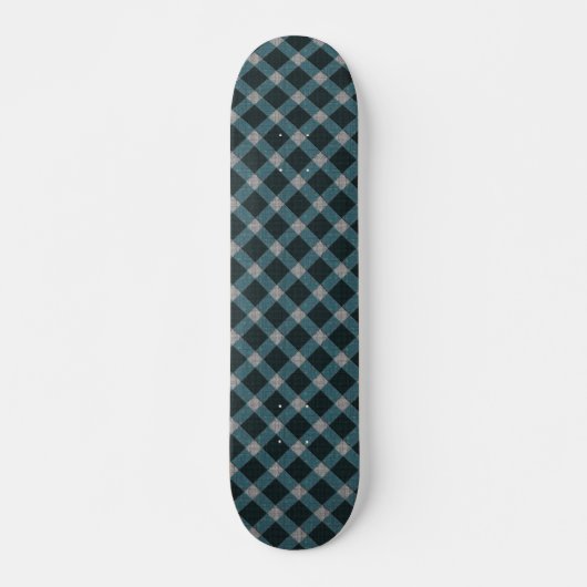 Dull blue cross tartan-pleister en lichtgrijze opl persoonlijk skateboard (Voorkant)