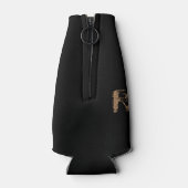 Dull Brown op Black Theme Flesjeskoeler (Achterkant)