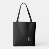 Dull Brown op Black Theme Tote Bag (Achterkant)