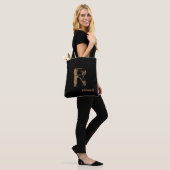 Dull Brown op Black Theme Tote Bag (Op model)