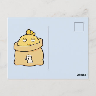 Dull Chick, volle zak Briefkaart