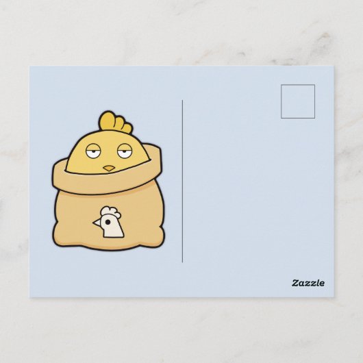 Dull Chick, volle zak Briefkaart (Achterkant)
