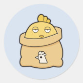 Dull Chick, volle zak Ronde Sticker (Voorkant)