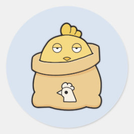 Dull Chick, volle zak Ronde Sticker