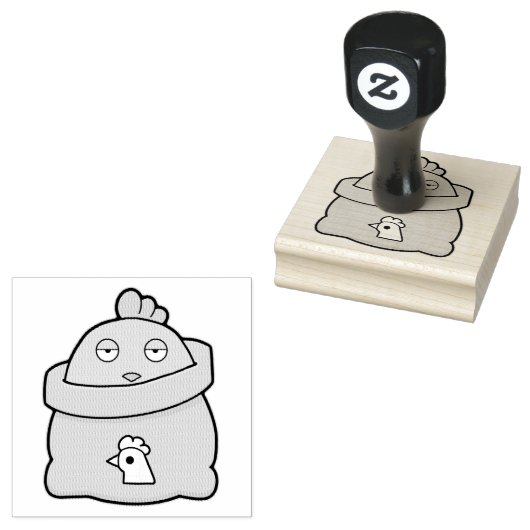 Dull Chick, volle zak Rubberstempel (Gestempeld)