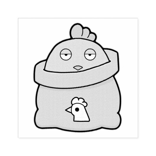 Dull Chick, volle zak Rubberstempel (Afrduk)