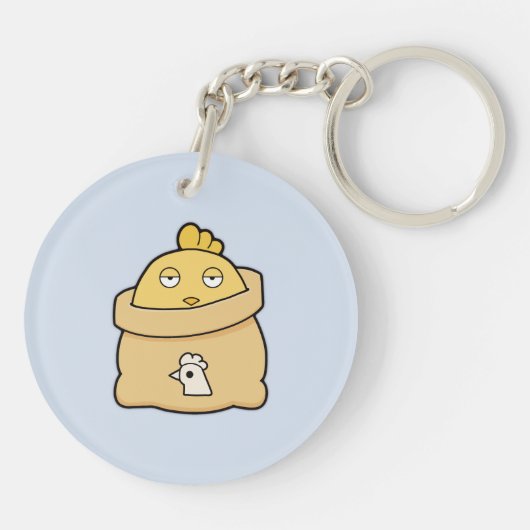 Dull Chick, volle zak Sleutelhanger (Achterkant)