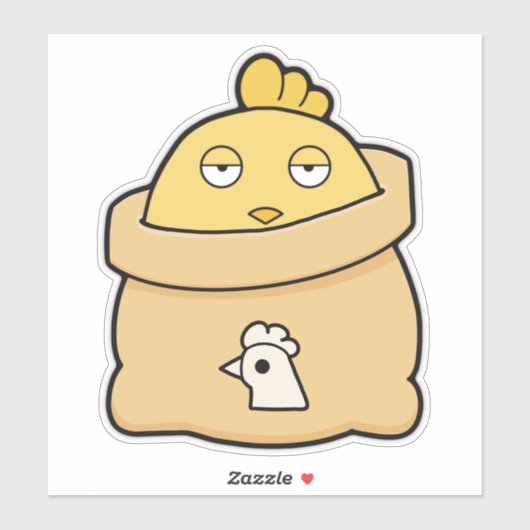 Dull Chick, volle zak Sticker (Vel)