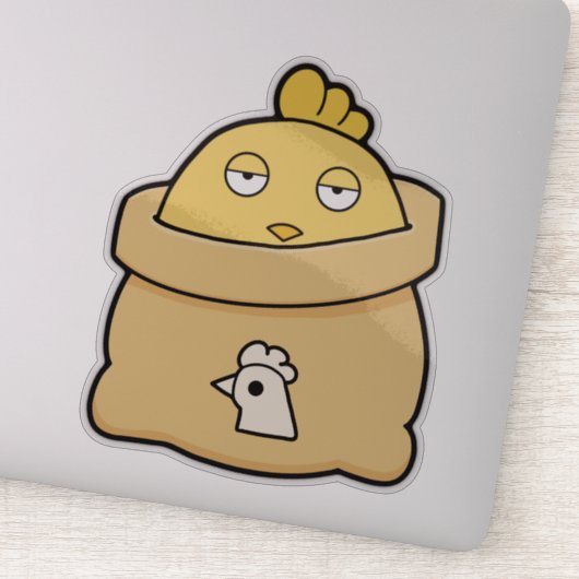 Dull Chick, volle zak Sticker (Detail)