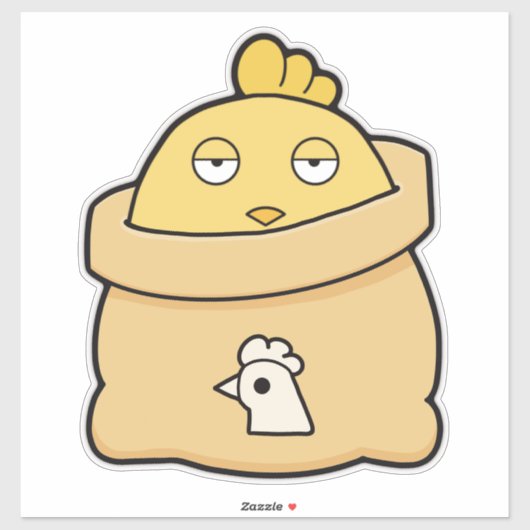 Dull Chick, volle zak Sticker (Vel)