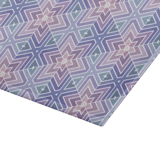 Dull Lavender Geometric Star Maze Patroon Snijplank (Hoek)