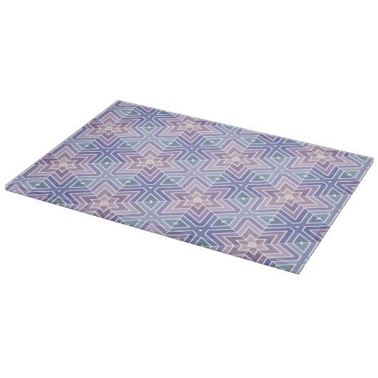 Dull Lavender Geometric Star Maze Patroon Snijplank (Hoek)