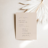 Dull Pink Minimalist Bridal Shower Kaart