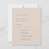 Dull Pink Minimalist Bridal Shower Kaart (Voorkant)