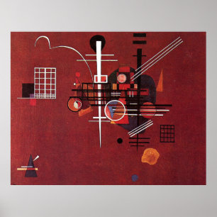 Dull Red, famous Wassily Kandinsky painting, Poster