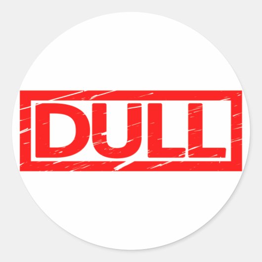 Dull Stamp Ronde Sticker (Voorkant)