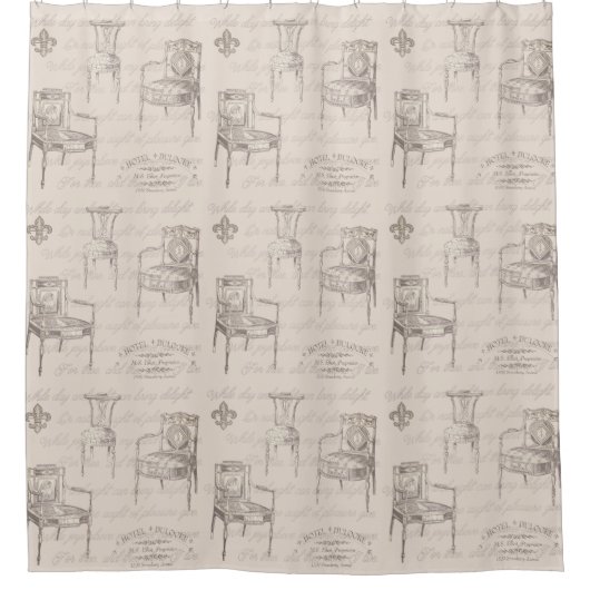 Dulocke Stoelen Douchegordijn (Voorkant)