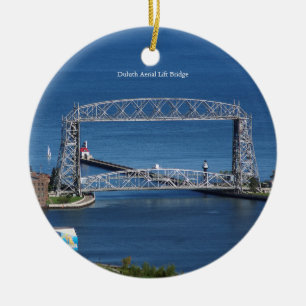 Duluth Aerial Lift Bridge dubbelzijdig versierd Keramisch Ornament