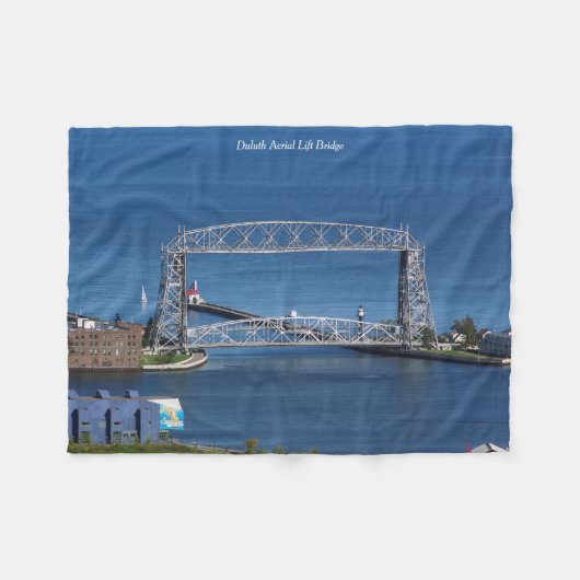 Duluth Aerial Lift Bridge fleece deken (Voorkant (Horizontaal))