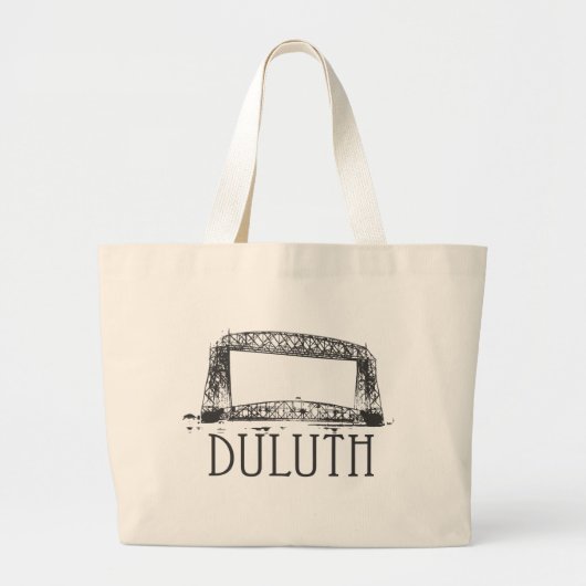 Duluth Aerial Lift Bridge Grote Tote Bag (Voorkant)